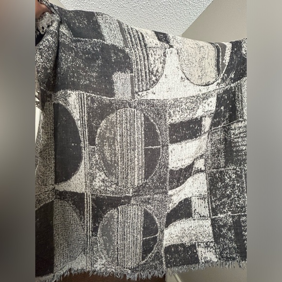 Wilfred 100% Wool BLANKET XL Scarf neutral brown & greys - Picture 4 of 4